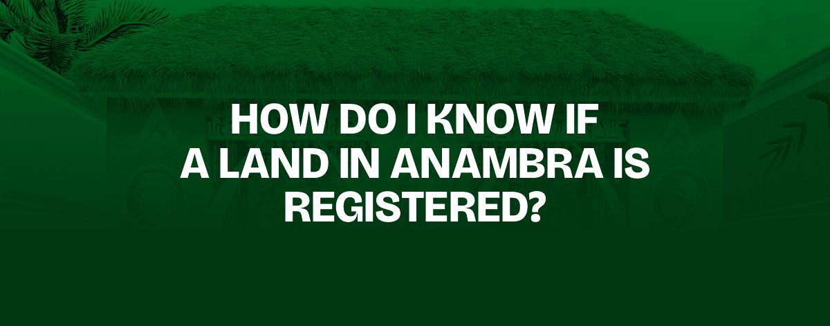 Read more about the article HOW DO I KNOW IF A LAND IN ANAMBRA IS REGISTERED?
